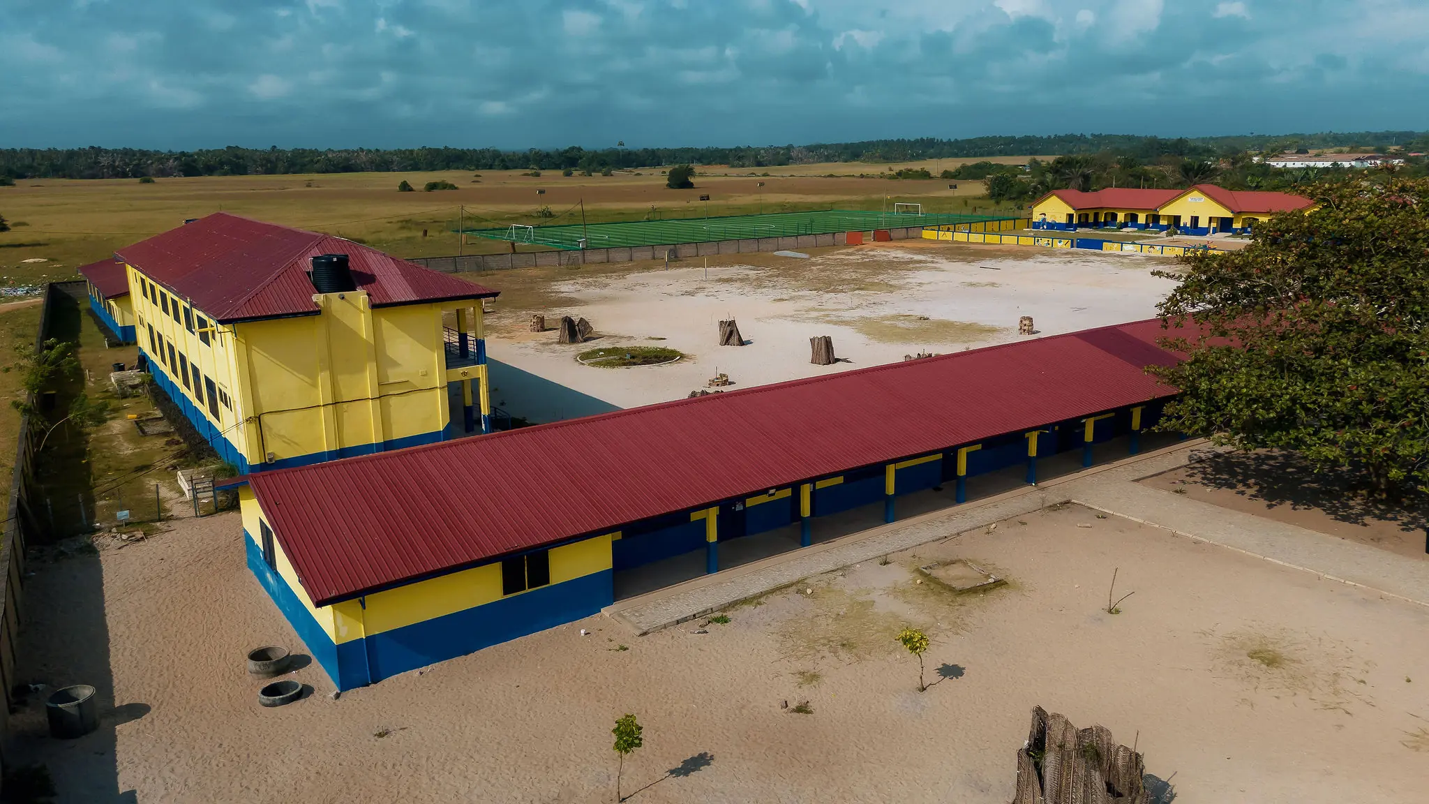 Construction overview from above