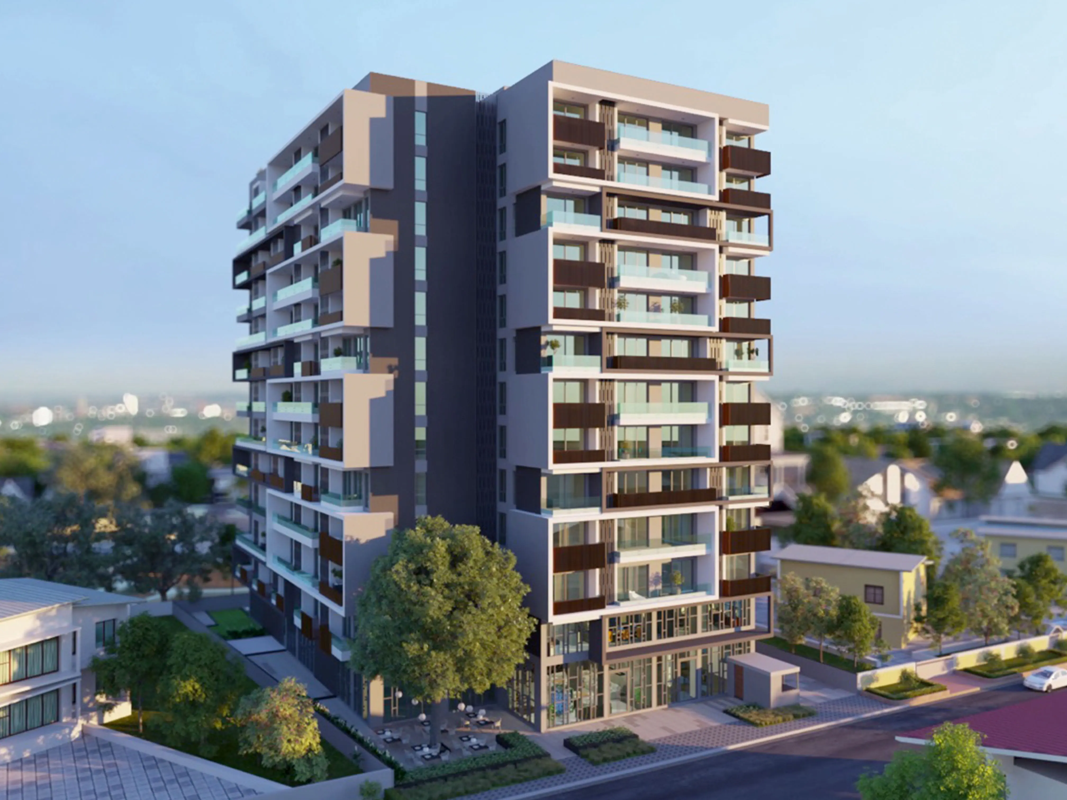 High-rise construction progress