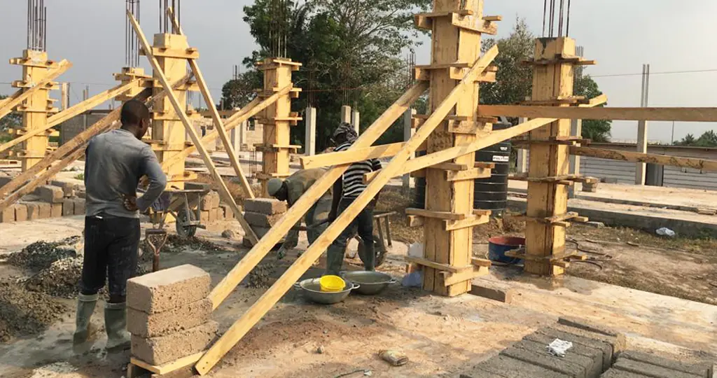 Completed dormitory block