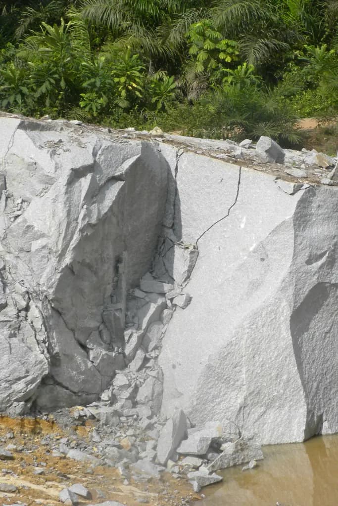 Rock quarrying operations